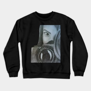 Camera Girl Sketch Crewneck Sweatshirt